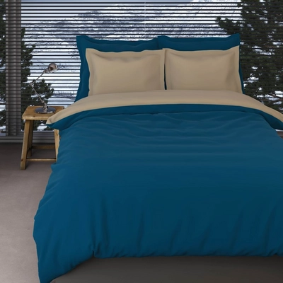 Dekbedovertrek Romanette Comtesse Teal Sand Flanel