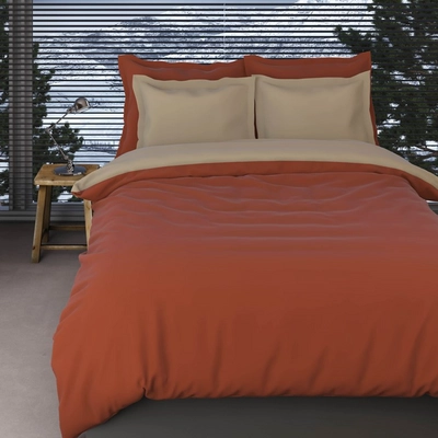 Dekbedovertrek Romanette Comtesse Rooibos Sand Flanel