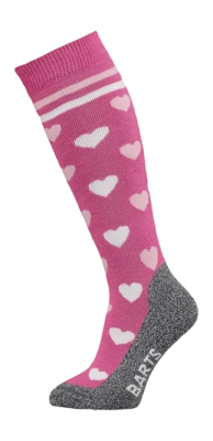 Skisok Barts Kids Skisock Hearts Pink