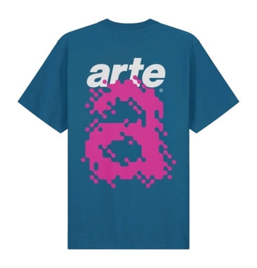 T-shirt Arte Antwerp Homme Tommy Back Pixel Petrol Blue