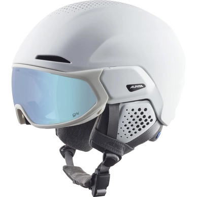 Skihelm Alpina Alto QV Matt White (Ice Blue)