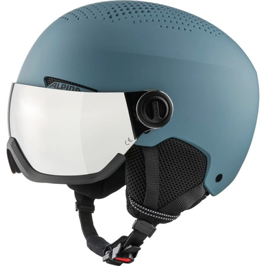 Ski Helmet Alpina Arber Visor Q Lite Dirt/Blue Matt