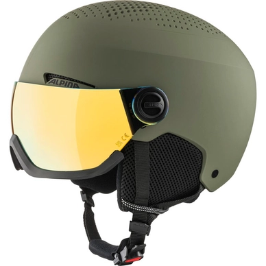 Ski Helmet Alpina Arber Visor Q Lite Olive Matt