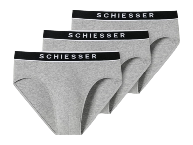 Slip Schiesser Men 179570 95/5 Grey Melange (3-Pack)