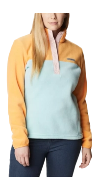 Jumper Columbia Women Benton Springs 1/2 Snap Pullover Aqua Haze Suns