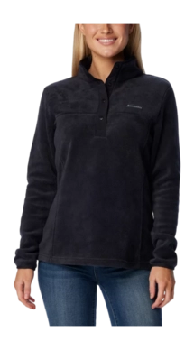 Jumper Columbia Women Benton Springs 1/2 Snap Pullover Black