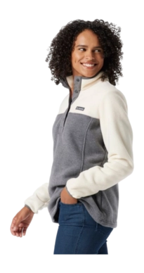 Trui Columbia Women Benton Springs 1/2 Snap Pullover City Grey Heather Chalk
