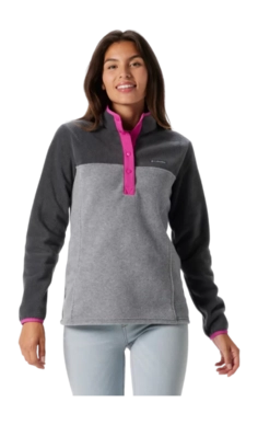 Pull Columbia Femme Benton Springs 1/2 Snap Pullover Light Grey Heather Shark