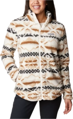 Sweatjacke Columbia West Bend Full Zip Damen Chalk Checkered Peaks
