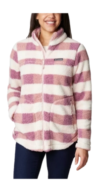 Zip Sweatshirt Columbia Women West Bend Full Zip Sweatshirt Dusty Pink Multi Check