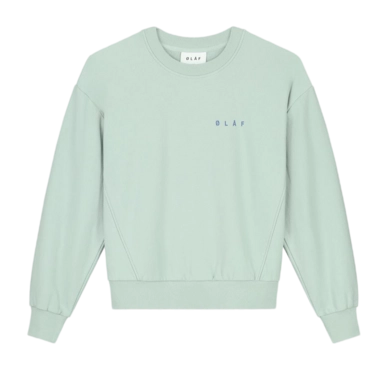 Crewneck Olaf Hussein Women Pixel Face Seafoam Green