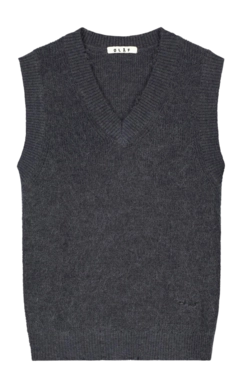 Gilet Olaf Hussein Femme Mohair Knitted Grey