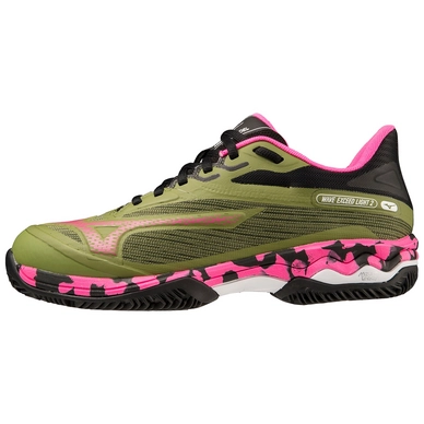 Padel Shoe Mizuno Women's Wave Exceed Light 2 Calliste Green Pink Glo Black