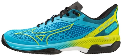 Tennisschuhe Mizuno Wave Exceed Tour 5 CC Unisex Jet Blue Bolt 2 Neon Black