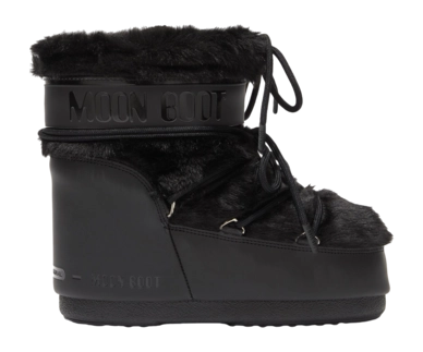 Bottes de Neige Moon Boot Femme Low Faux Fur Black