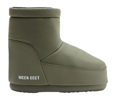 Snow Boot Moon Boot Women Low Nolace Rubber Khaki