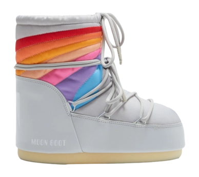 Bottes de Neige Moon Boot Femme Low Rainbow Glacier Grey