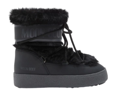 Bottes de Neige Moon Boot Femme Ltrack Faux Fur WP Black