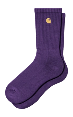 Chaussettes Carhartt WIP Unisexe Chase Socks Tyrian / Gold