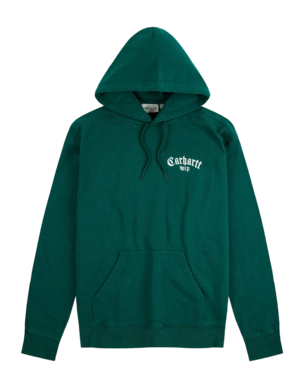 Pull à Capuche Carhartt WIP Unisexe Hooded Onyx Script Chervil / White