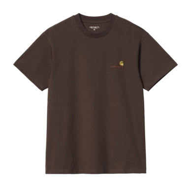 T-Shirt Carhartt WIP Unisexe S/S American Script Tabac