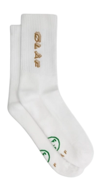 Socks Olaf Hussein Men Triple Italic White/Terracotta