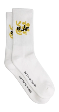 Socks Olaf Hussein Men Vine White/Yellow
