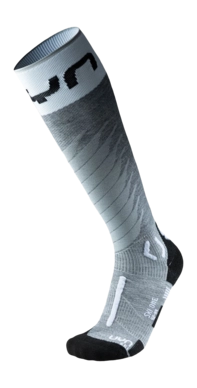 Ski Socks UYN Men One Merino Grey Melange/White ‘24