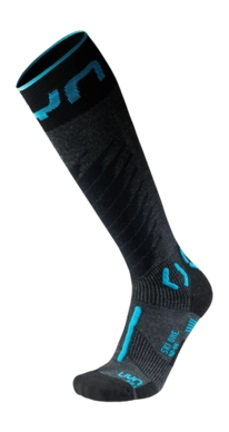 Skisocks UYN Men One Merino Anthracite/Turquoise ‘24