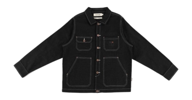 Work Jacket Taikan Unisex  Black Contrast Stitch