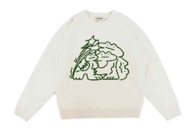Sweater Taikan Unisex Taikan By Joshua Frogs Knit Cream
