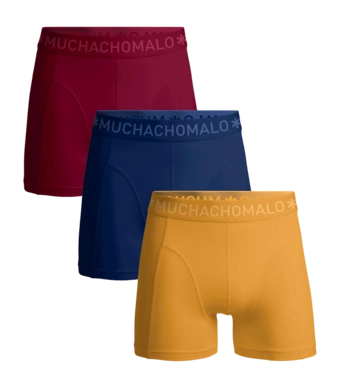 Boxer Shorts Muchachomalo Men's Short Solid Red Blue Yellow (3-Pack)
