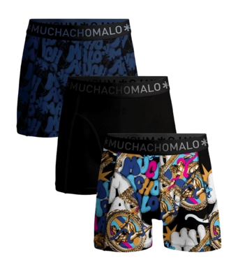 Boxershort Muchachomalo Men Shorts Adam Print Print Black (3-Pack)