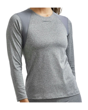 Langarmshirt Craft Adv Essence LS Tee Damen Dark Grey Melange