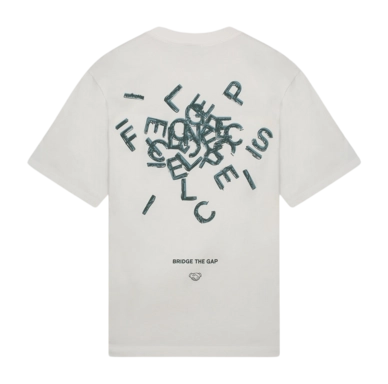 T-Shirt Filling Pieces Men Alphabet White