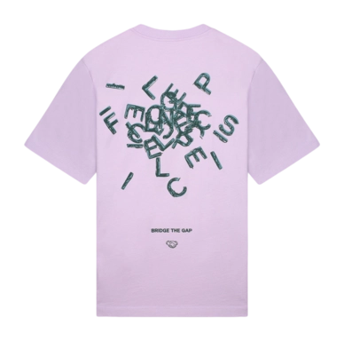 T-Shirt Filling Pieces Men Alphabet Lilac