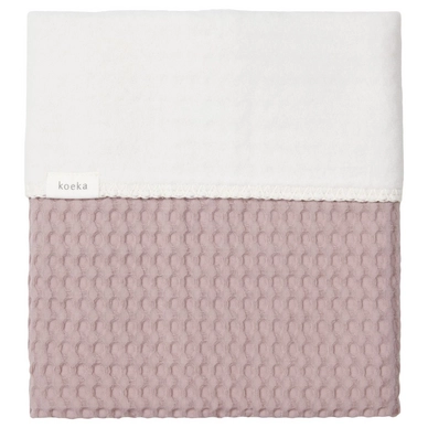 Ledikantlaken Koeka cotton fleece wafel Amsterdam Mauve