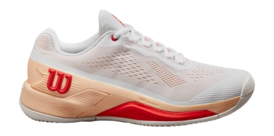 Tennis Shoe Wilson Women Rush Pro 4.0 White Peach Parfait Infrared
