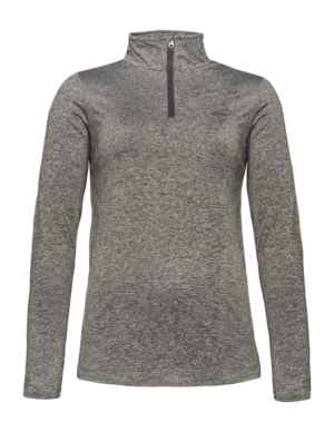 Ski Sweatshirt Protest Women Fabrizm 1/4 Zip Top Grey Melee