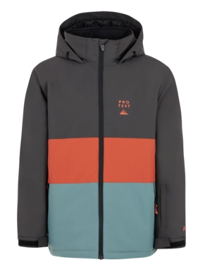 Skijacke Protest Prtskimmer Jr Jungen Deep Grey Orange Ice Blue