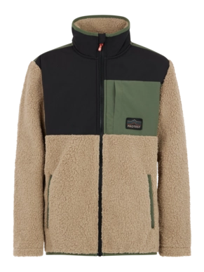 Ski Sweatshirt Protest Boys Prtheron Jr Full Zip Top Bamboo Beige