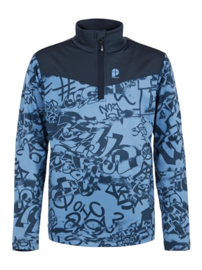 Protest Pull de Ski Garçon Prtjoep 23 Jr 1/4 Zip Top Blue Night