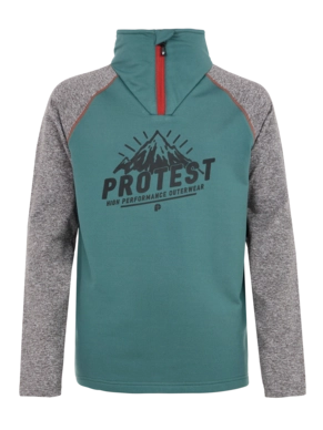Ski Sweatshirt Protest Boys Skip Jr 1/4 Zip Top Atlantic Green