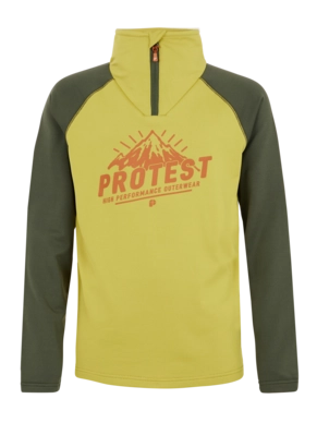 Ski Sweatshirt Protest Boys Skip Jr 1/4 Zip Top Spilt Pea Green