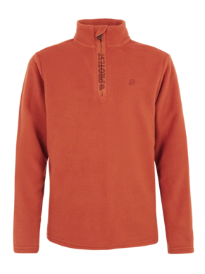 Ski Sweatshirt Protest Boys Perfecty Jr 1/4 Zip Top Brick Orange