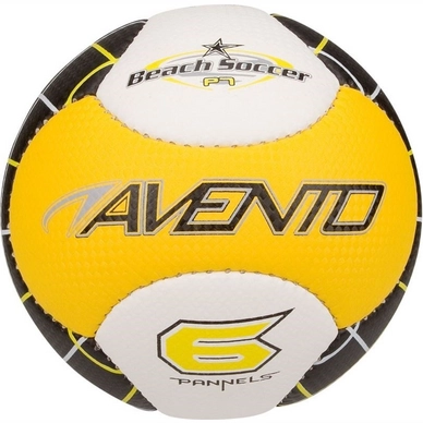 Balle de Foot de Plage Avento Soft Touch Noir Jaune