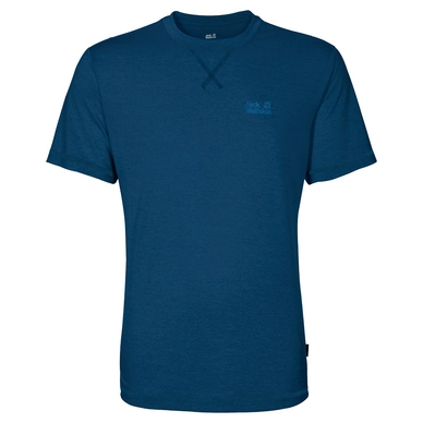 T-Shirt Jack Wolfskin Mens Crosstrail Poseidon Blue