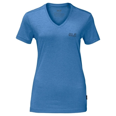 T-Shirt Jack Wolfskin Crosstrail T Wave Blau Damen