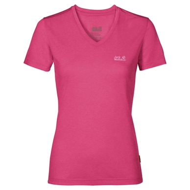 T-Shirt Jack Wolfskin Women Crosstrail Pink Peony