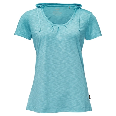 T-Shirt Jack Wolfskin Women Travel Hoody Aqua